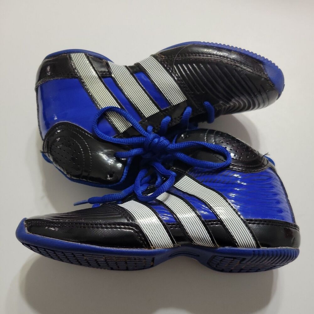 Adidas Sneakers Boys 13 Athletic Shoes‎ Black Blue High Top Lace Up Basketball